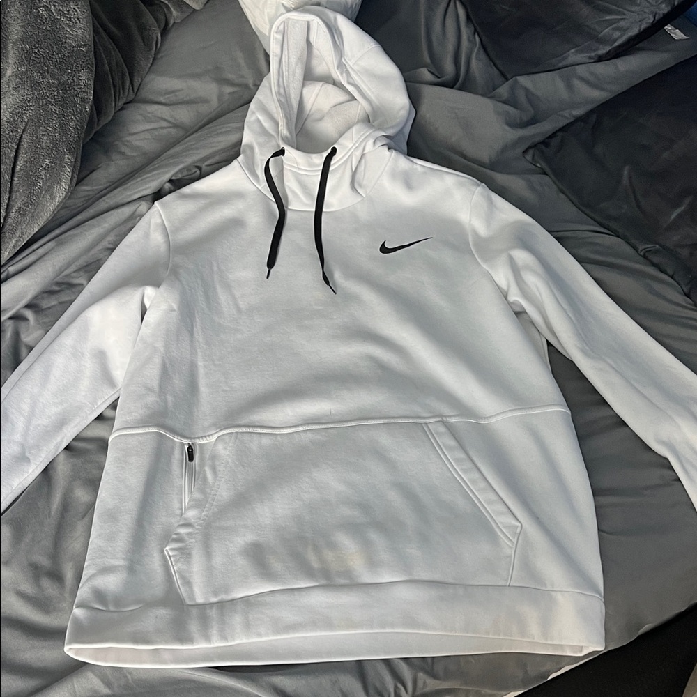 Nike White Hoodie with Black Details